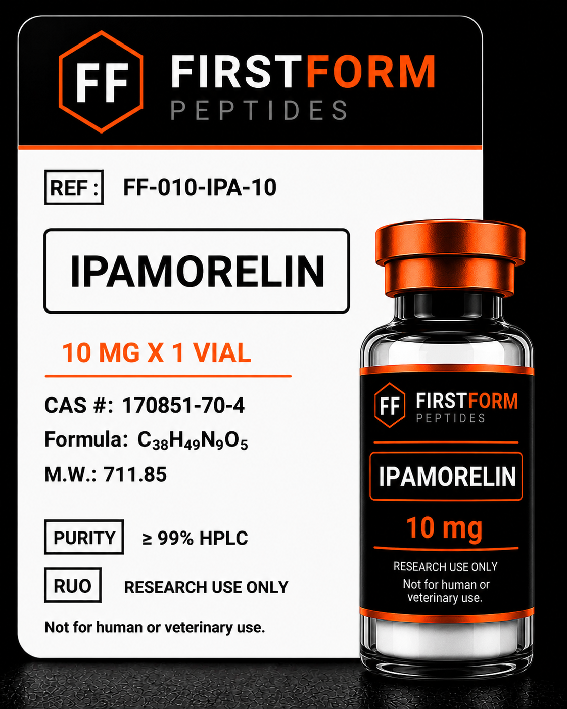 Ipamorelin 10 mg · FirstForm Peptides